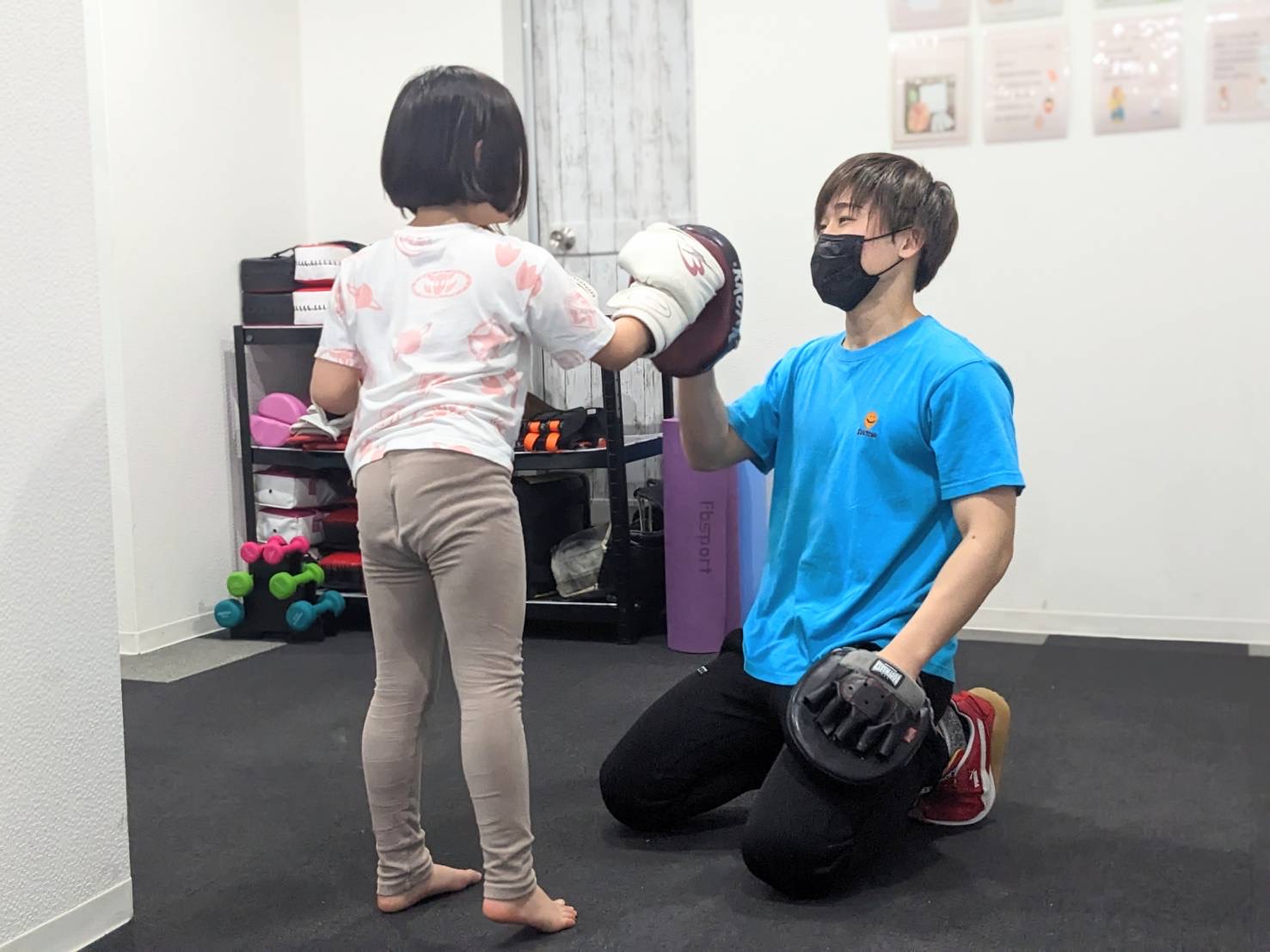 家族無料トレーニング風景（父と子）